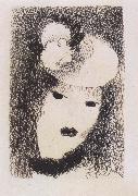 Marie Laurencin Woman wearing the hat oil on canvas